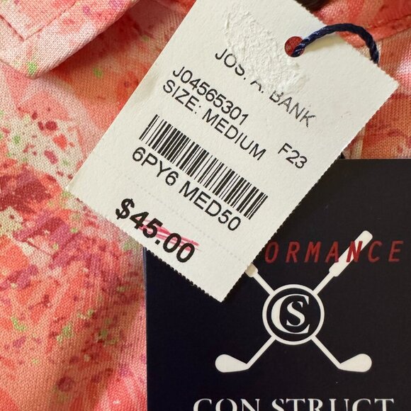 Con.Struct Men's Quick Dry Performance Multi-Color Patterned Polo M - Picture 8 of 10